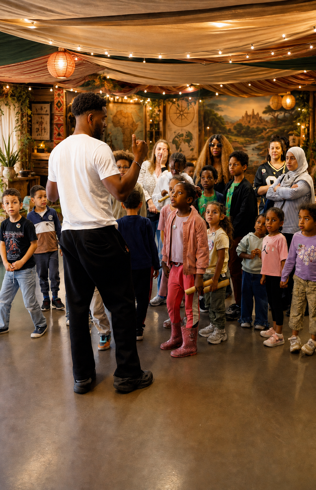 Les enfants et l’équipe du Noah de Coco Explorer Club réunis après une exploration